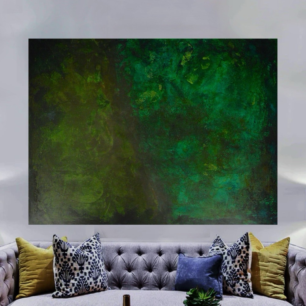 Mark Little Original Giant Canvas Painting 84”X62” (7 Foot) Abstract Modern XL