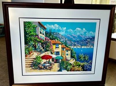 KERRY HALLAM Cap d’Azur Hand Signed AP Serigraph-Matted & Framed