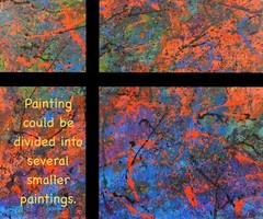 Jackson Pollock style￼ Profession￼al Painting 81” X 62”(6ft 9in)Abstract Modern
