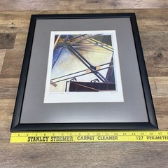 1981 Industrial Architecture Design Watercolor Painting Original Framed Signed