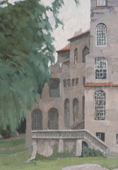 SERGEI SMOLOVICH ORIGINAL OIL OF HENRY CHAPMAN MERCERS FONTHILL CASTLE