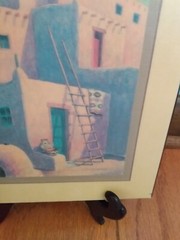 New Mexico Artist KAREN BRUEGGEMANN Wall Tile Plaque Art Southwest Indian