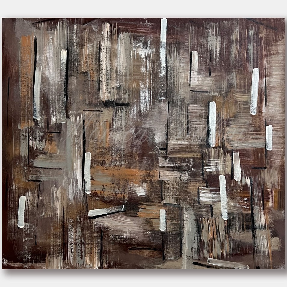 Abstract acrylic painting on rolled canvas by Monica Fallini 30in x 36in