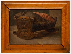 Attrib. Hermann Sondermann (1832-1901) – Folk Art Oil, The Farmer’s Cradle