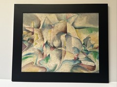 MID CENTURY PAINTING CUBIST CUBISM ABSTRACT EXPRESSIONISM EXHIBITED SURF MCGHEE