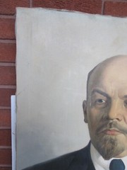 Vintage Original Soviet Union Vladimir Lenin Oil Painting on Canvas (31.5″)