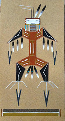 Allan Houser Signed Original Kachina Native American Painting, THUNDER
