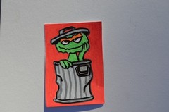 ACEO Original Art Oscar the Grouch Not a print signed