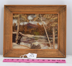 Framed Collage Natural Flora Botanical Pansy Stockton „Canjilon Lake“ Mountains