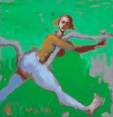 Entangled Woman in Branch Original Oil Painting 32×34 by Aldo Cherres