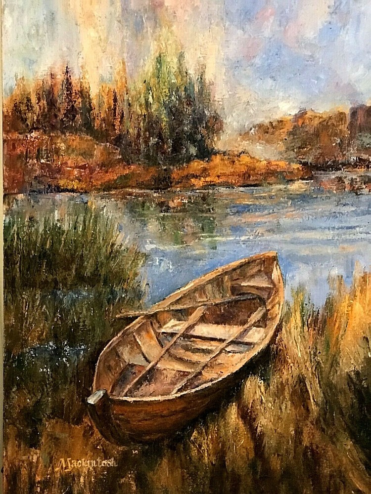 Boat by the Lake: waiting for someone to take it out to do what it was built for