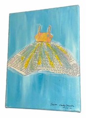 Original Sharon Hardy-Crumley 100 Dress Series #16 Lillie Canvas 9”X 12”