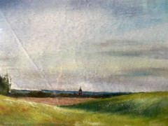 Franz Ehmke 1928-2018 GDR Painter °Berlin °Pastel View Of Falkenthal Löwenberg