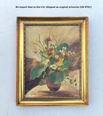 Early Modernist Floral Still Life. Signed Dated 1926 – Scandinavian School. COA