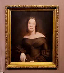 19th c. Portrait of a Young Elegant Bride-Oil painting c.1840s