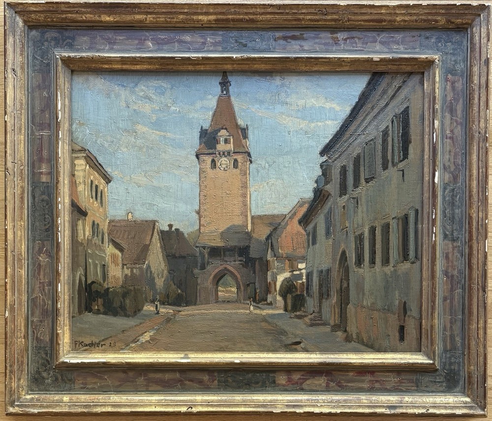 FRITZ KOCHER Original Signed 1928 Oil Painting Exhibited California Art Club