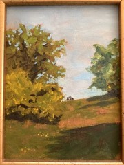 Original Oil Painting Landscape 11.75” x 13.75” by WI artist Louise Kubista
