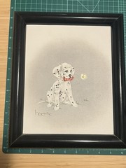 Peggy Harris Original Painting Signed Dalmatian Puppy ” 11″ x 9″