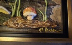 Original 3D Woodland Mushroom Wall Art Mixed Media Log Sculpture Signed…