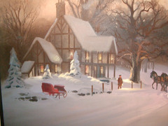 LLOYD GARRISON ORIGINAL OIL PAINTING 36”-24” WINTER EVENING