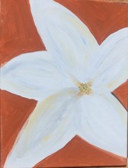 Star Jasmine: Contemporary Expressionist Original AcrylicPainting 11×14 Canvas