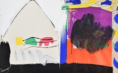 Wolff Mirus *1945 Wiesbaden / Gouache & Collage „2. Brief an L“ 1990 / Ritschl
