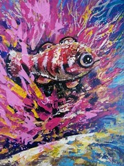 Original painting Fish in the ocean