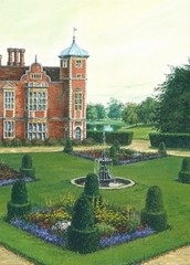 5×7 PRINT OF PAINTING RYTA LANDSCAPE CASTLE ENGLISH GARDEN flowers spring art 🌺