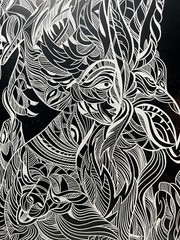SASCHA BRASTOFF ORIGINAL MID CENTURY SCRATCHBOARD ANTIQUE MCM VINTAGE DRAWING
