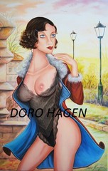 Doro Hagen Original Oil Drawing Canvas Stretcher 60x40cm Painting Painting