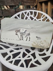 Joseph Breckenridge Painting on Plank 1968 „LOST PACKHORSE“ 20″×10″