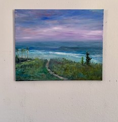 ORIGINAL NEW SEA PAINTING – OIL ON CANVAS BY GINA VANN 16in x 20in UNFRAMED 2023