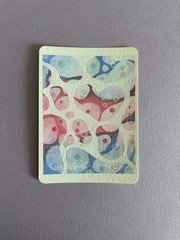 ACEO Original Gouache Acrylic Glitter Pride Water Trans *Art Print. 2.5×3.5