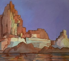 Lake Powell Original Watercolor Painting Arizona Utah Georgia Blanchard Doubler