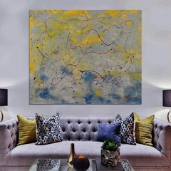 Jackson Pollack style ￼painting￼ 72” X 60”Acrylic, Abstract,POP,XL,Modern,Landsc