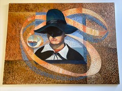 Large Modernist Portrait Surrealism Cubism Expressionism Sister Brutosky Listed