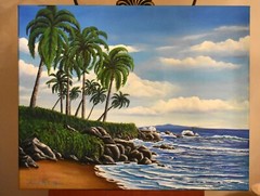 Hawaii Island Oil Painting Original Maui Coast Artist Signed Sold One of a Kind