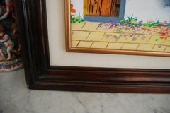 FRAMED SIGNED ORIGINAL OIL RUSTIC LATIN AMERICAN HOUSE SCENE ARTIST: DAVID 2002