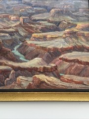 Antique Grand Canyon Painting Landscape Unsigned Nell Walker Warner 1930’s Oil