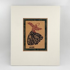 Dancing Dervish Sufism Calligraphy Art Painting Unique Wall & Interior Design