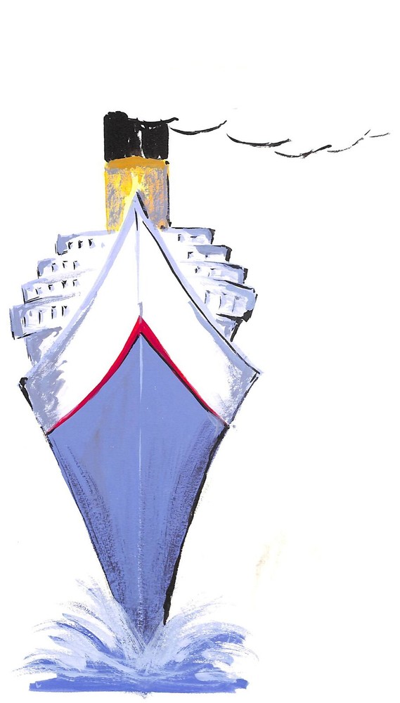 „Lanvin Paris Cruise Ship c1950s Advertising Artwork“