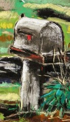 ORIGINAL FARM Landscape Pastels Painting JMW art John Williams Impressionism