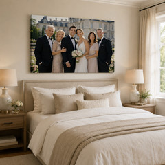 Personalized Wedding Photo Canvas Print Custom Family Wall Art Bride 8*12 frame