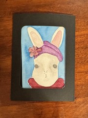 “Rosie The Bunny” 3.5×5 Watercolor By DBossert For Easter
