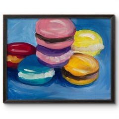 Macarons ABSTRACT 14×11 PASTRY MODERN ART INTERIOR DESIGN