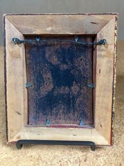 MAX KARP Original Enamel on Copper Artwork Signed Framed 5″ x 6″