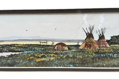 William Zivic “Black Wolf’s Camp” Tucson Arizona Southwest Painting Signed/Dated