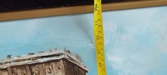 Listed Artist C.Burnett Large Oil Painting on Canvas Paris L’arc De Triomphe