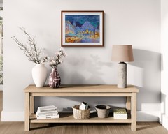 Amalfi Coast art Original painting IMPRESSIONISM Oil on panel by S Chernyakovsky
