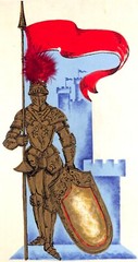 „Lanvin Paris Knight In Armor c1950s Advertising Watercolor Artwork“